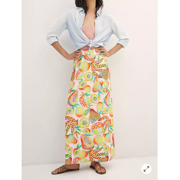 Anthropologie Farm Rio Fruits Maxi Skirt XS